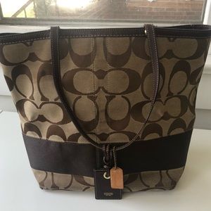 Coach brown signature Tote Bag